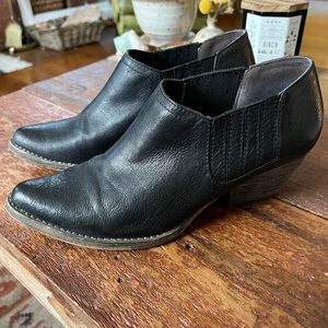 Black Leather Ankle Boots